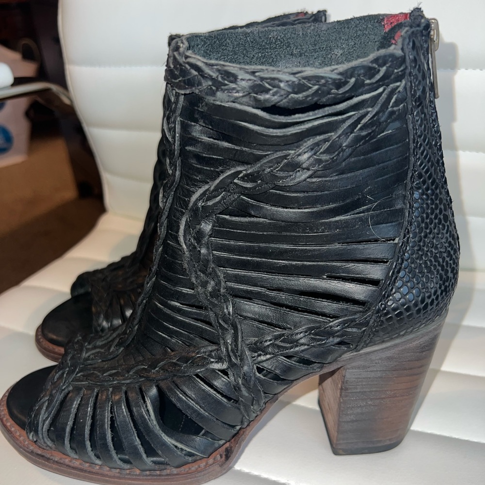 Freebird black leather booties